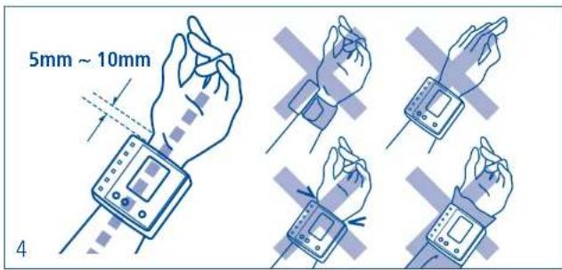 Hartmann Tensoval mobil classic - Applying the wrist monitor - 1
