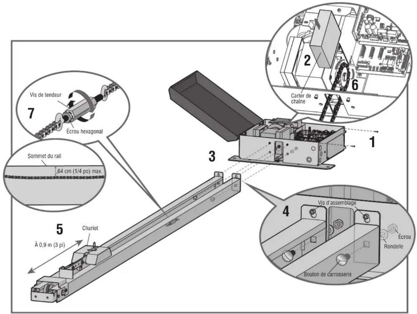 LiftMaster HCT12 - Step 1 Connect Rail to Operator - 1