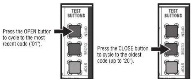 LiftMaster HCT12 - To Scroll Through the Saved Codes - 1
