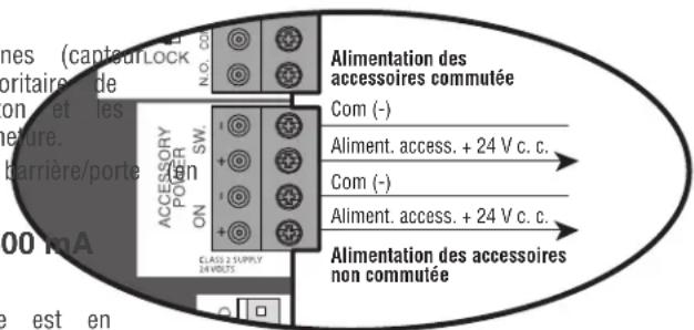 LiftMaster HCT12 - Alimentation des accessoires 24 V c. c., max 500 m (4 bornes) - 1