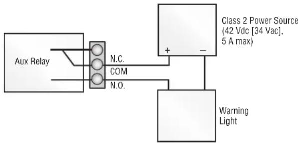 LiftMaster HCT12 - Auxiliary Relay Wiring Example - 1