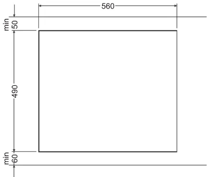 AMICA EHC 933 333 E - Making the worktop recess - 1