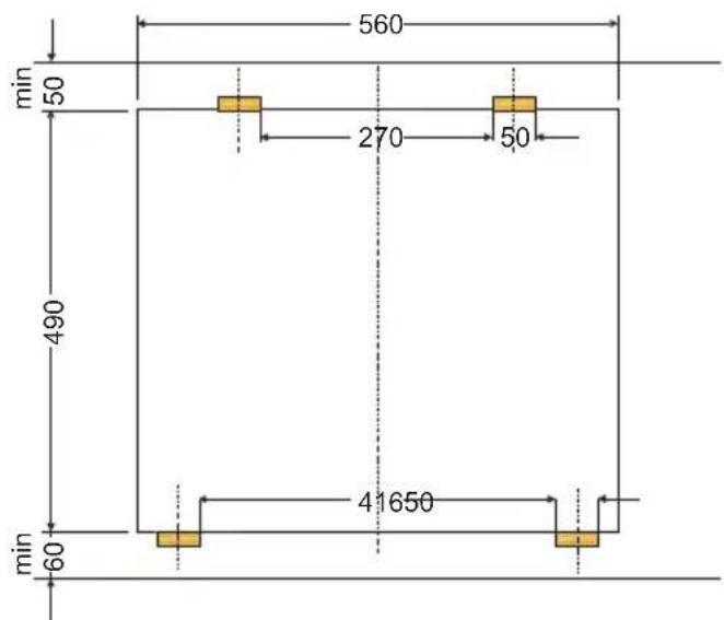 AMICA EHC 933 333 E - Installing the hob in worktop opening\* - 4