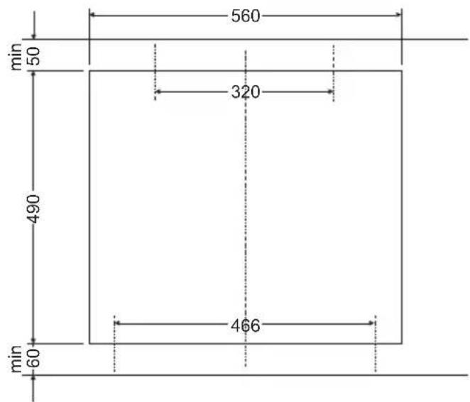 AMICA EHC 933 333 E - Installing the hob in worktop opening\* - 2
