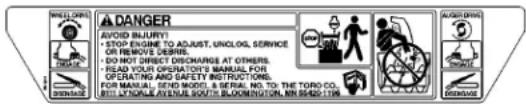 TORO 38072 - Décalcomanies de sécurité et d'instructions - 2