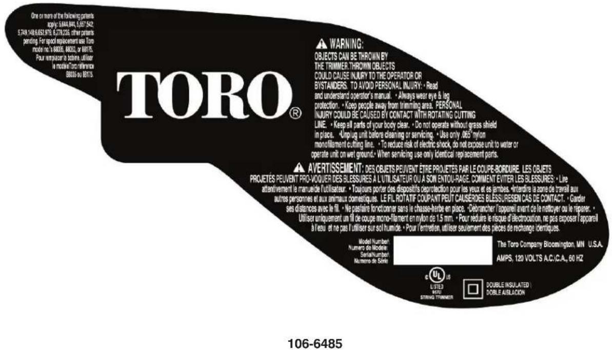 TORO 51347 - Safety/Instruction Decals - 1