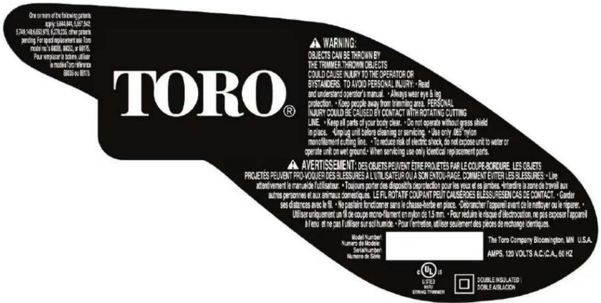 TORO 51358 - Safety/Instruction Decals - 1