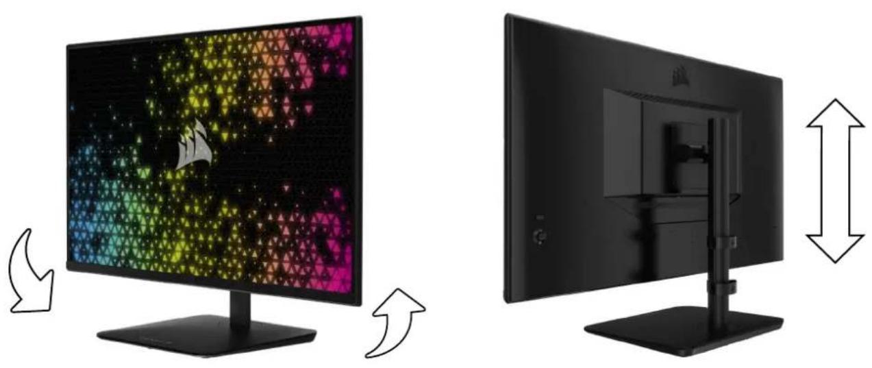 CORSAIR XENEON 32QHD240 - SWIVEL &amp; HEIGHT ADJUSTMENT - 1