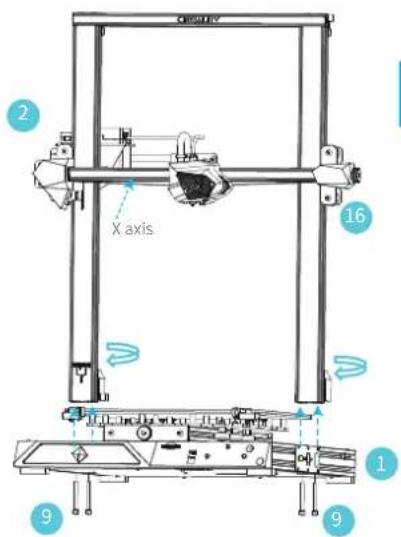 CREALITY CR-10 Smart - Install the Gantry Frame - 4
