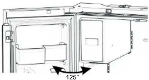 HISENSE RF728N4SBFE - Öffnen Sie zuerst die Tür im maximalen Winkel - 1