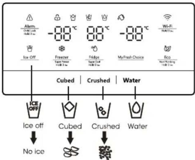 HISENSE RF728N4SBFE - Koud water en ijs verkrijgen - 1