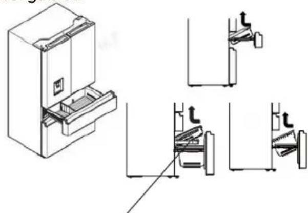 HISENSE RF728N4SBFE - Retrait/remplacement du tiroir du congélateur - 1