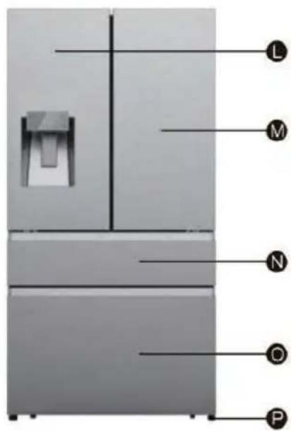 HISENSE RF728N4SBFE - Parts and Features - 2