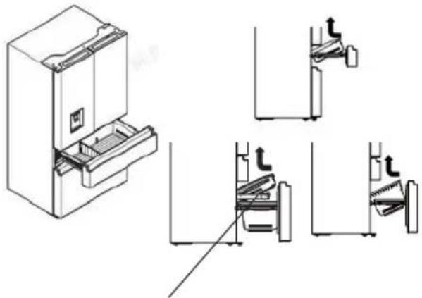 HISENSE RF728N4SBFE - Removing/Replacing freezer drawer - 1