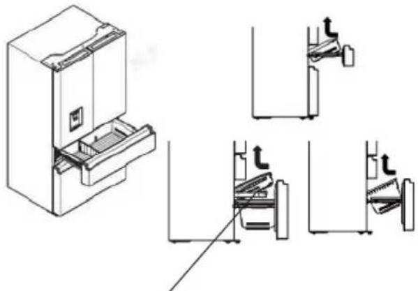 HISENSE RF728N4SBFE - Retirada/Substituição da gaveta do congelador - 1