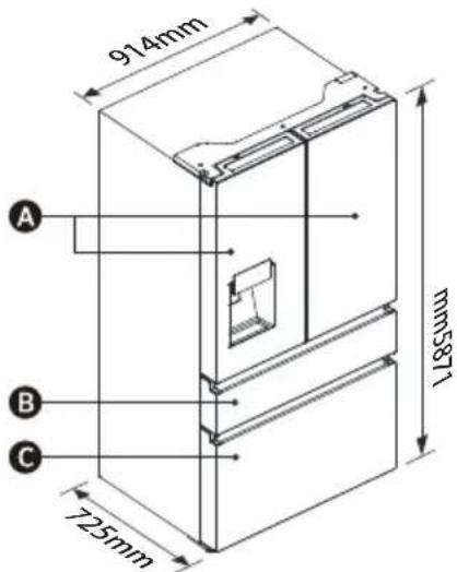 HISENSE RF728N4SBFE - Température - 1