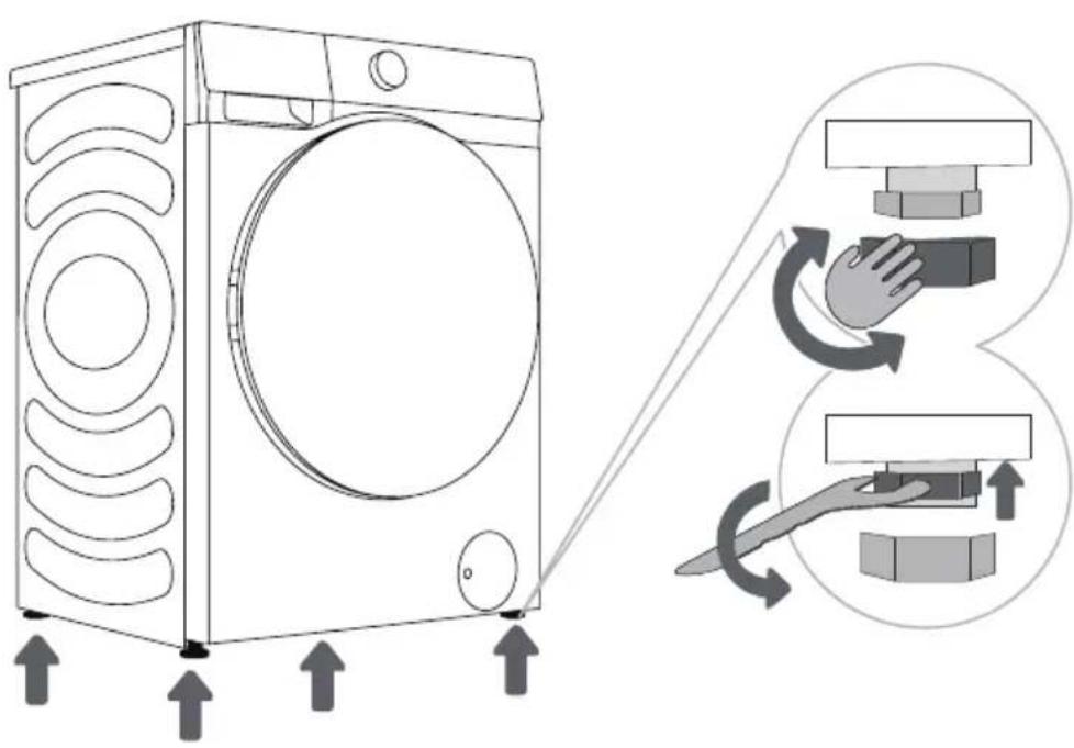 HISENSE WD3S9043BW3 - PIEDS DE RÉGLAGE - 1