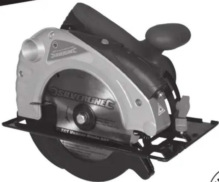 SILVERLINE 285873 - 1400W Circular Saw with Laser Guide 185mm - 1