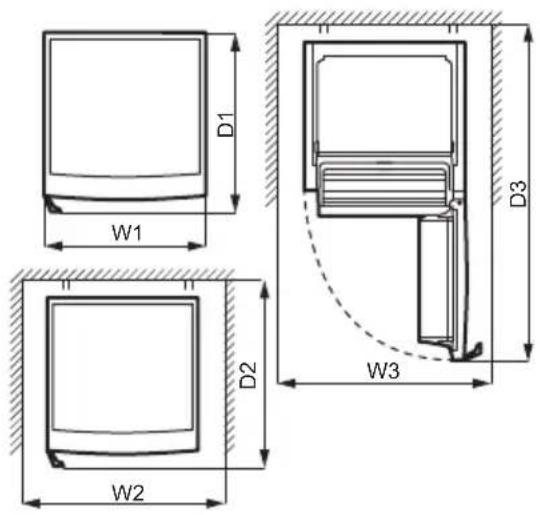 AEG RTB411D2AW - Abmessungen - 2