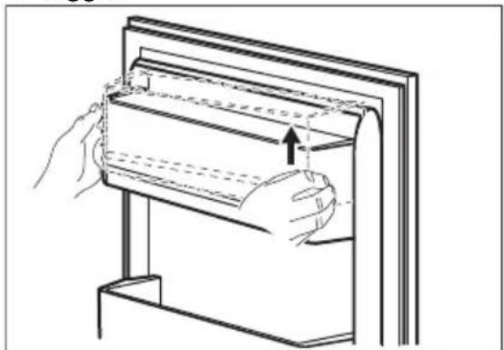 AEG RTB411D2AW - Rimozione e installazione del ripiano della porta - 1