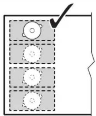 AEG TI64IG00FB - Diameter and position of the cookware - 1