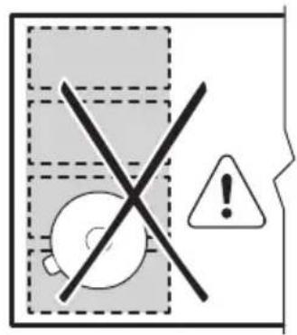 AEG TI64IG00FB - Incorrect cookware position: - 1