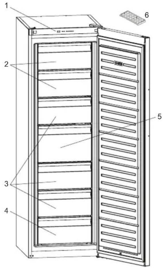 AEG AGN2802 - THE PARTS OF THE APPLIANCE AND THE COMPARTMENTS - 1