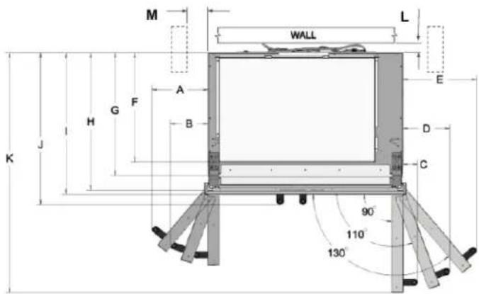 KITCHENAID KBSN708MBS - Door Swing Dimensions - 1