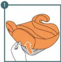 Kindercraft I-BOOST I-Size - Retrait du siège (système d'ancrage Isofix) - 1