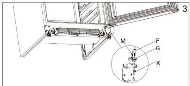 DANBY DUF167A2BSLDD - INSTRUCCIONES DE REVERSIÓN DE PUERTA - 3
