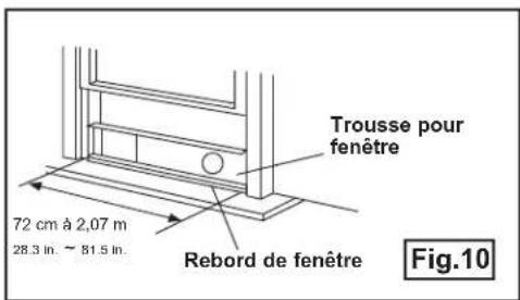 DANBY DPA080UB1GDB - INSTALLATION DANS UNE FENÊTRE À GUILLOTINE DOUBLE - 2