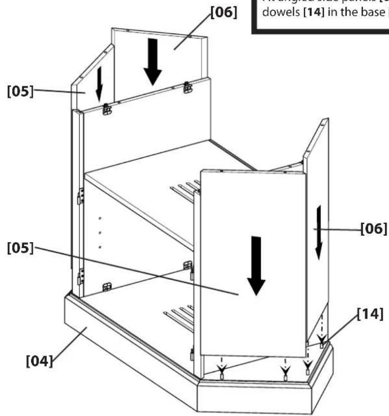 [06] [05] [05] [04] [14] dowels [14] in the base [06]
