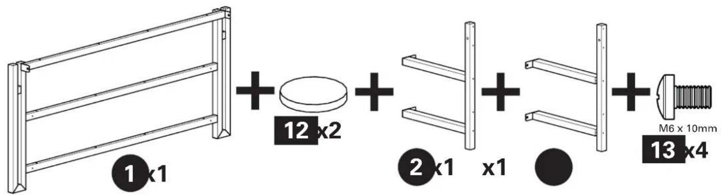 1x1 + 12 x2 + 2x1 x1 + M6 x 10mm 13 x4