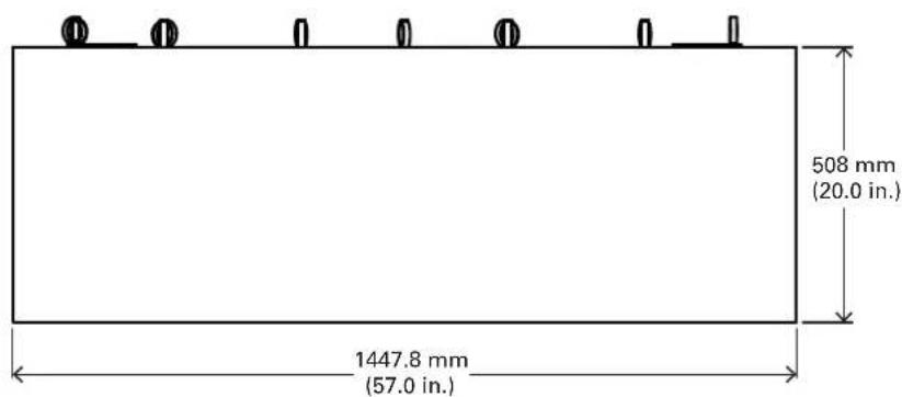508 mm (20.0 in.) 1447.8 mm (57.0 in.)