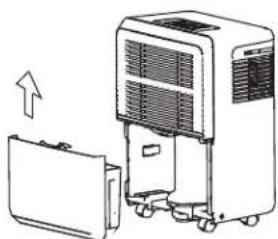 DANBY ADR70B6PC - A2. Hold both sides of the bucket with even strength, and pull it out from the unit. Pour the water out. - 1