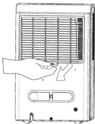 DANBY DDR050BBWDB - ENLEVER LE FILTRE À AIR : - 1
