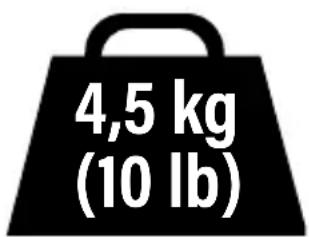 4,5 kg (10 lb)