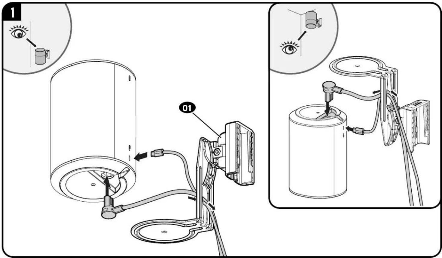 SANUS WSWME11 - Attach Speaker to Bracket - 1