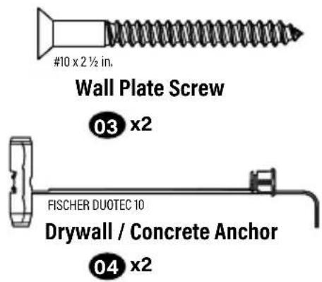 SANUS WSFME32 - Supplied Parts and Hardware - 3
