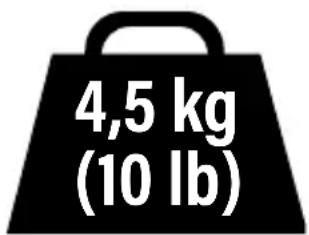 4,5 kg (10 lb)