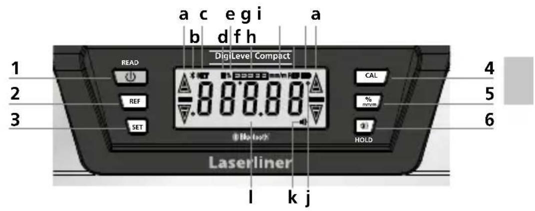 Laserliner DigiLevel Compact - Switching on and measuring - 2