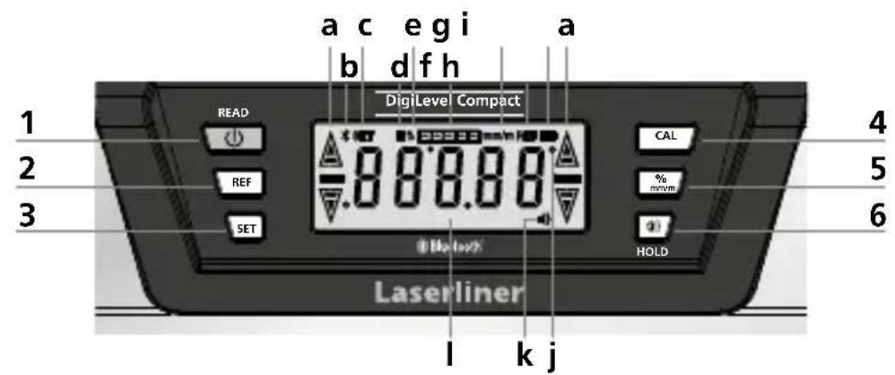 Laserliner DigiLevel Compact - Tænd for instrumentet og mål - 2