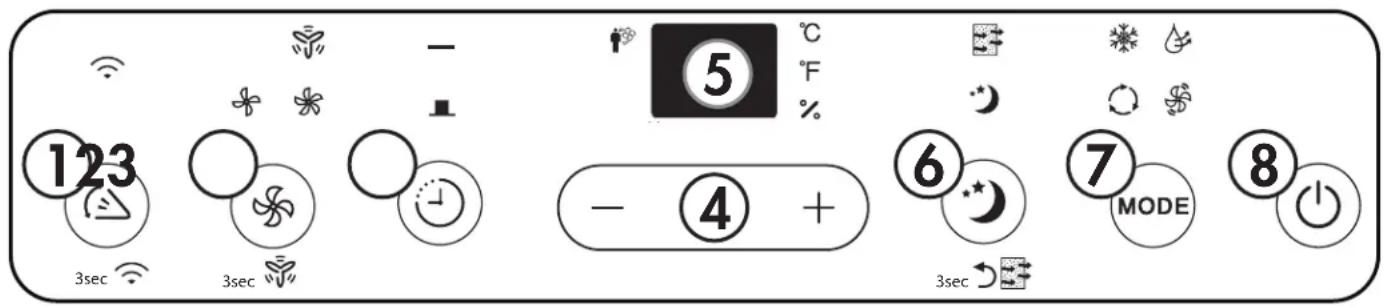 DANBY DPA072B8WDB-RF - Sleep and fi Iter button: - 1