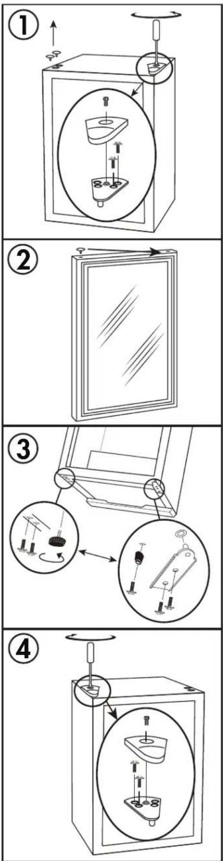 DANBY DWC350BLPA - DOOR REVERSAL INSTRUCTIONS - 1