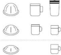 BREVILLE Nespresso Vertuo Next - Programming the water volume Programmation du volume d'eau - 1