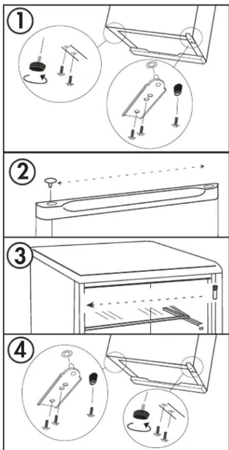 DANBY DAR026A1WDD-3 - INSTRUCCIONES DE INVERSIÓN DE PUERTA - 1
