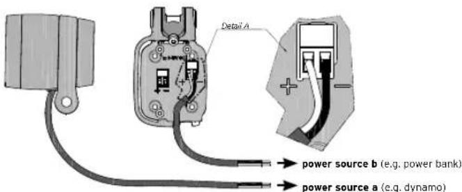 Busch + Müller LEVAL - Electrical connection of the LEVAL to a separate power source - 1