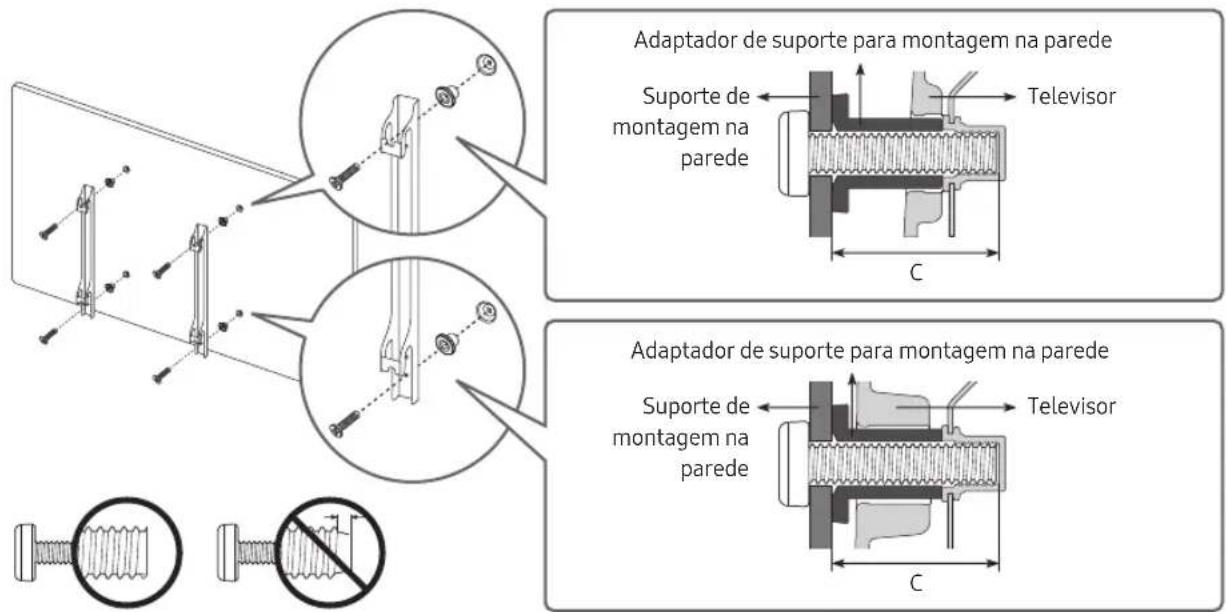SAMSUNG QN65Q900RBP - Montagem do televator numa parede - 2
