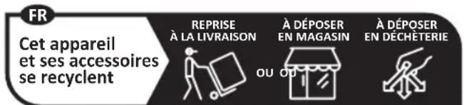 SAMSUNG DV81CGC2B0AH - Mise au rebut de l'appareil en France - 2