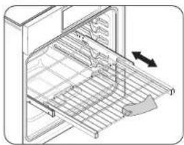 SAMSUNG NQ70CB700D12 - Using the gliding rack - 2